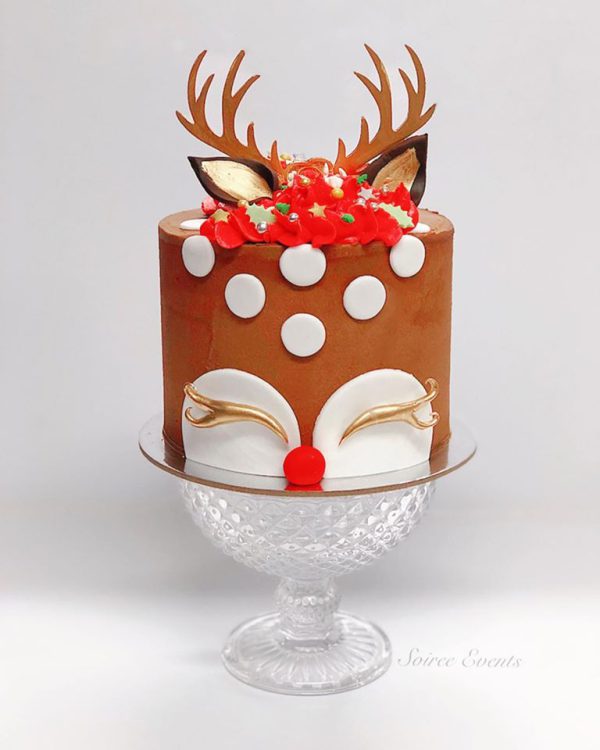 Buttercream Rudolph Cake