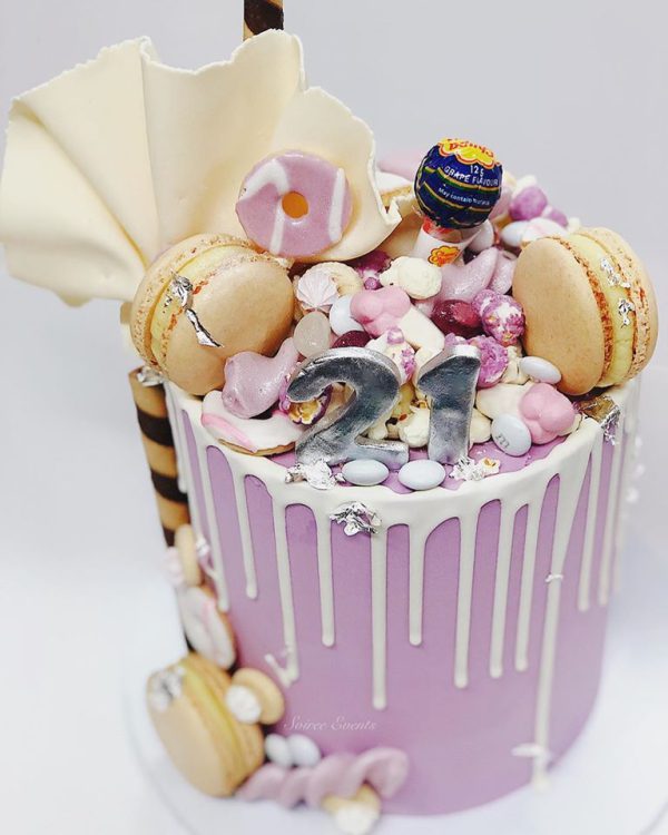 Pastel Purple Dreamland Drip Cake